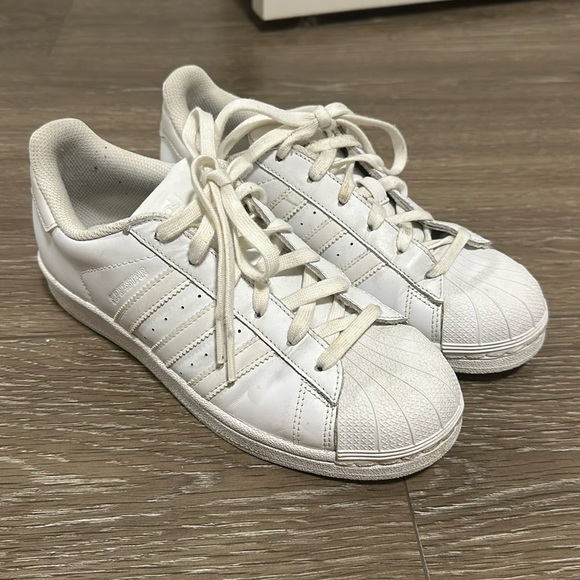 Adidas Superstar White Sneakers - Picture 1 of 5